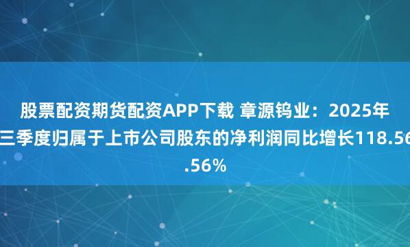 股票配资期货配资APP下载 章源钨业：2025年第三季度归属于上市公司股东的净利润同比增长118.56%