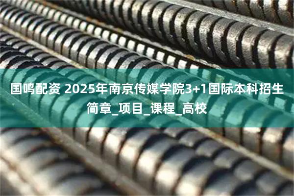 国鸣配资 2025年南京传媒学院3+1国际本科招生简章_项目_课程_高校